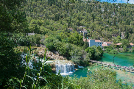 Krka National Park is a national park in Croatia.の写真素材