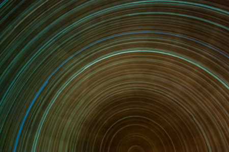 Long exposure of the sky seen at night with thousands of starsの写真素材