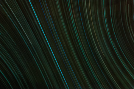 Long exposure of the sky seen at night with thousands of stars