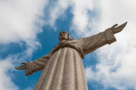 Christ King in Lisbon in Portugalの写真素材