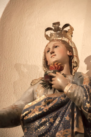 Statue of a Christian religious figureの写真素材