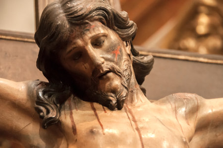 Statue of a religious figureの写真素材