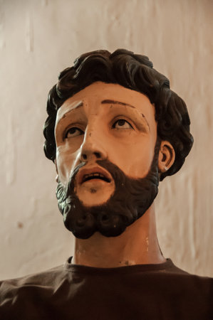 Statue of a Christian religious figureの写真素材