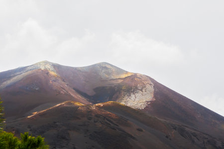 Volcanic landscape  the Cumbre Vieja volcano on the island of La Palmaの写真素材