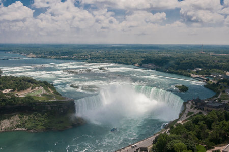 The waterfalls of Niagara in Canada are one of the great wonders of the worldの写真素材