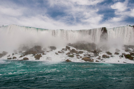 The waterfalls of Niagara in Canada are one of the great wonders of the worldの写真素材