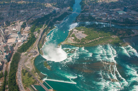The waterfalls of Niagara in Canada are one of the great wonders of the worldの写真素材