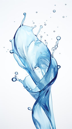 Water splash isolated on background. World Water Dayの素材