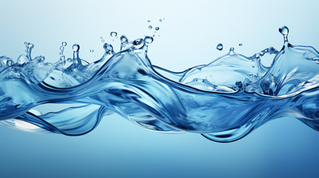 Water splash isolated on background. World Water Dayの素材