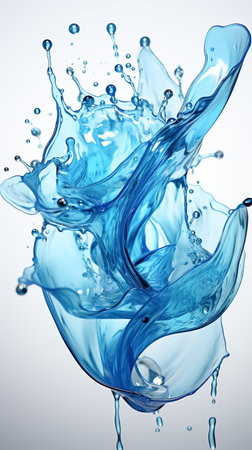 Water splash isolated on background. World Water Dayの素材
