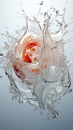 Water splash isolated on background. World Water Dayの素材