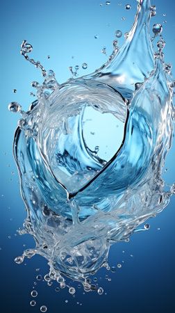 Water splash isolated on background. World Water Dayの素材
