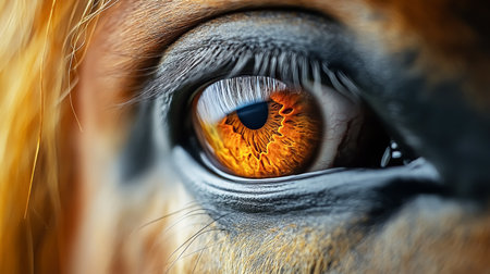 Closeup portrait of horse's eyeの素材