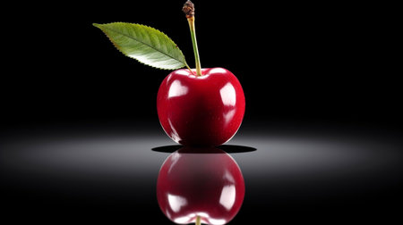 Beautiful red cherries for healthy foodの素材