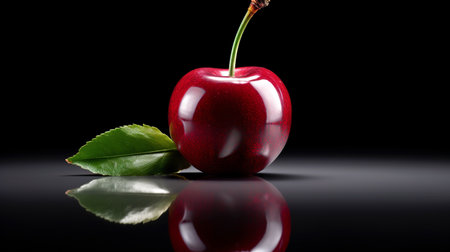 Beautiful red cherries for healthy foodの素材