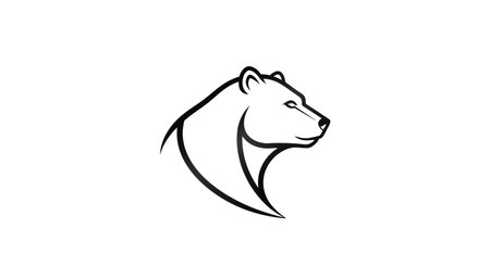 lion head logo icon illustration design template in black and whiteの素材