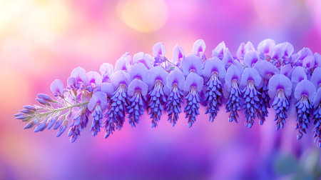 Beautiful purple wisteria flowersの素材