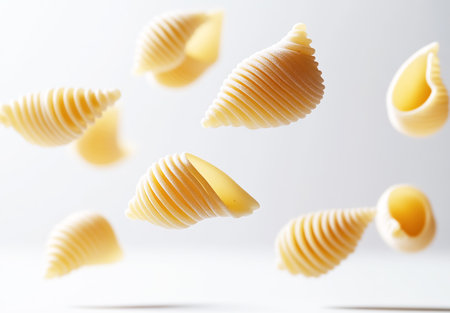 Italian pasta on light backgroundの素材
