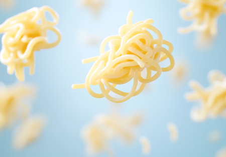 Italian pasta on light backgroundの素材