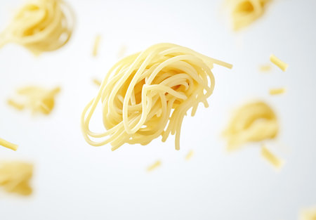 Italian pasta on light backgroundの素材