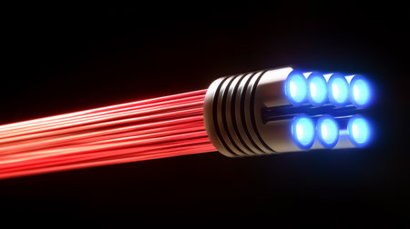 Abstract background with laser beamsの素材