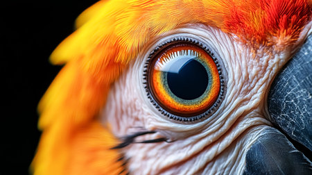Close-up of a parrot's eyeの素材