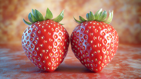 Beautiful red strawberries for healthy foodの素材