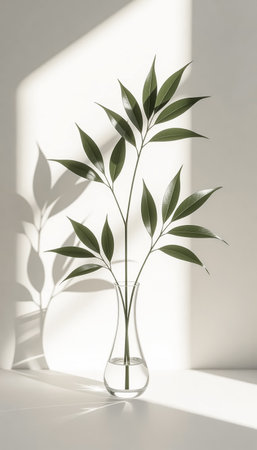 Decorative plant on white backgroundの素材