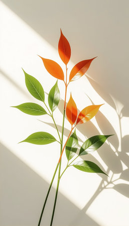 Decorative plant on white backgroundの素材