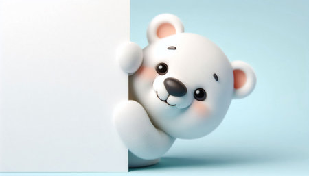 Illustration of a 3D cute adorable bear cartoonの素材