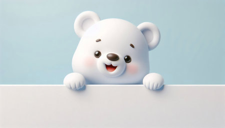 Illustration of a 3D cute adorable bear cartoonの素材