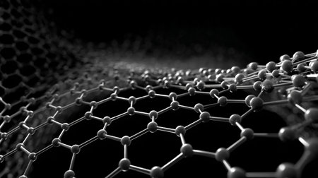 Black and white hexagonal honeycomb background. 3d render illustrationの素材