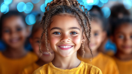 Portrait of a happy girl. International Children's Dayの素材