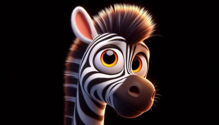 Funny lovely zebra cartoonの素材