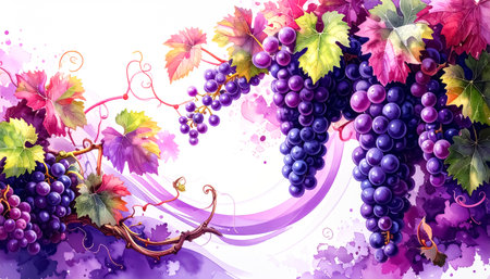 Abstract background with bunch of grapesの素材