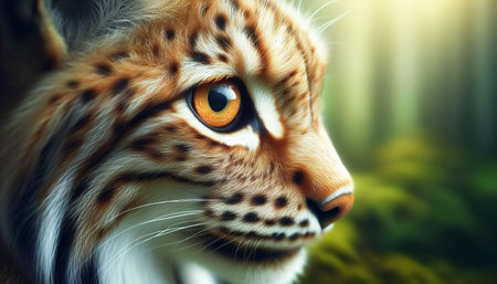 Close-up of a lynx eyeの素材