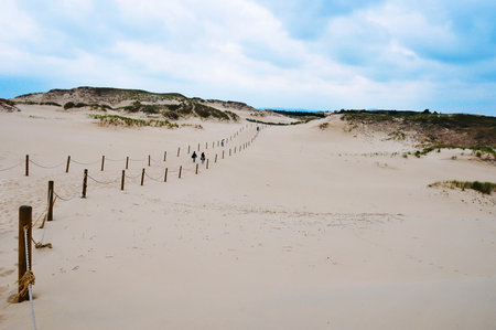 Beach landscape on the Baltic Sea in Polandの写真素材