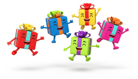 Set of funny Christmas giftsの素材