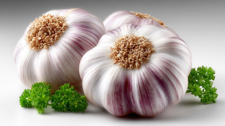 Garlic isolated on backgroundの素材