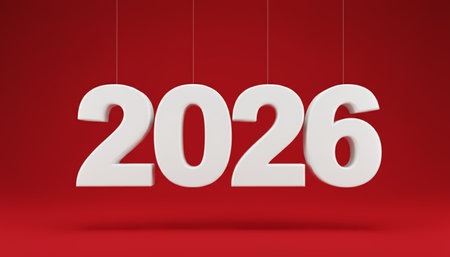 Happy New Year 2026の素材