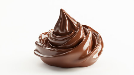 Closeup of chocolate candy isolated on white backgroundの素材