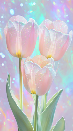 Bouquet of pink tulipsの素材