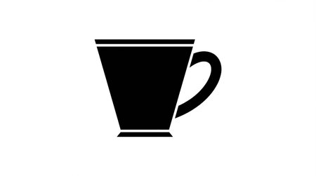 Illustration silhouette of a coffee cup logoの素材