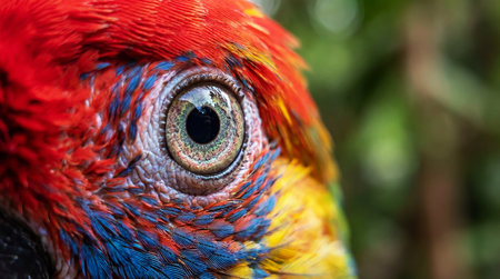 Close-up of a parrot's eyeの素材