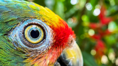Close-up of a parrot's eyeの素材