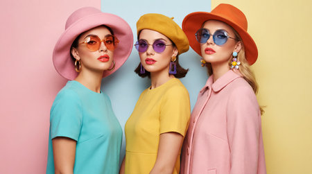 Women with modern fashion look. Innovative styleの素材