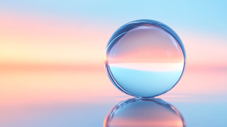 Abstract background with transparent bubble with pastel colorsの素材