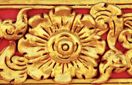 Thai art wall pattern illustrationの写真素材