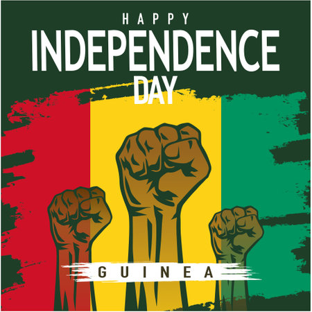 Vector Illustration Independence day of Guineaのイラスト素材