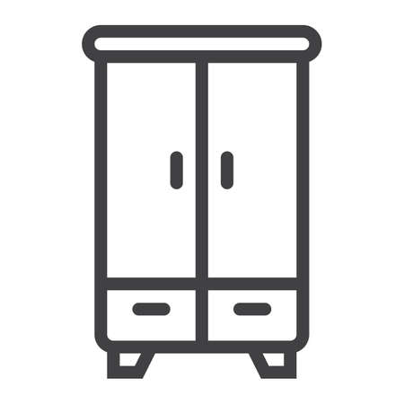Wardobe line icon, Furniture and interiorのイラスト素材
